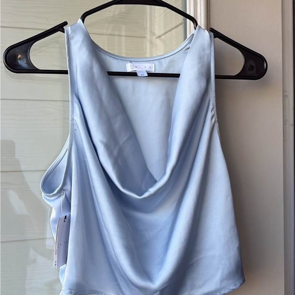 Elegant Light Blue Women's Top